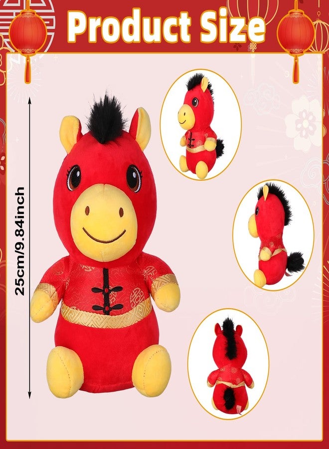 Beupy 2026 Year of The Horse Stuffed Animals Mascot Plush Chinese New Year Plush Horse Mascot Doll Toys Chinese Zodiac Decor for Spring Festival Lunar New Years Gifts Home Car Decor, Tang Suit Style, 25 CM - Image 2